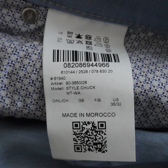 BRAX Feel Good Hi-Flex Stretch Cotton men pants/jeans Size 35 - Picture 11 of 11